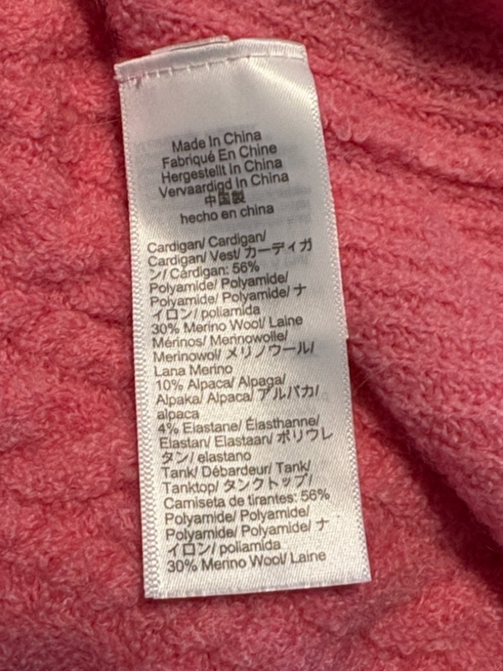 J. Crew Supersoft Cropped Cable Knit Sweater Tank Set XL Pink Gold Buttons Wool - Picture 9 of 14